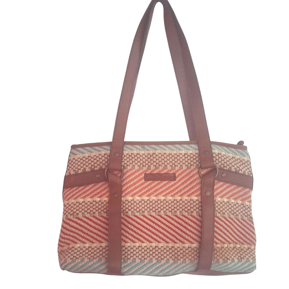 John Romaine Woven Tote Purse